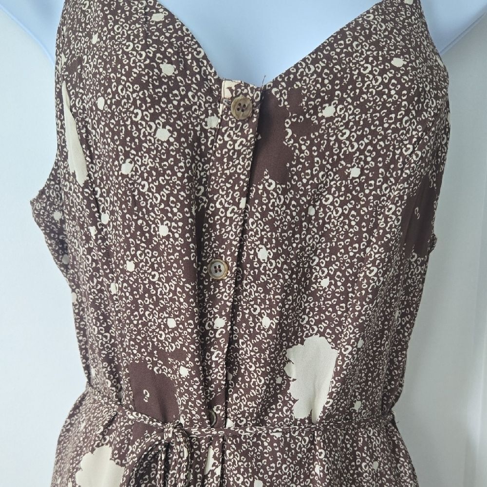 Sienna Sky Cream and Brown Spaghetti Strap Sundress - Picture 5 of 5